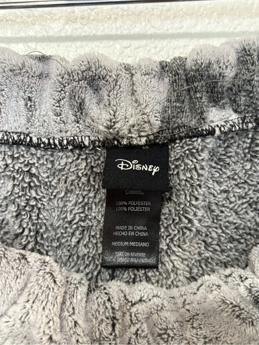Disney Mickey Mouse Fleece Pajama Lounge Set Gray Medium - Picture 5 of 7